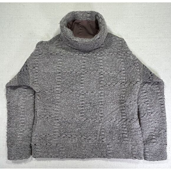 prAna Women's Small Mock TurtleNeck Wool PullOver Sweater OutdoorCore‎ - Picture 1 of 12